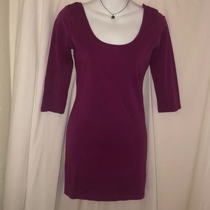 🌺4/$25🌺Purple 3/4 Sleeve Bodycon Dress